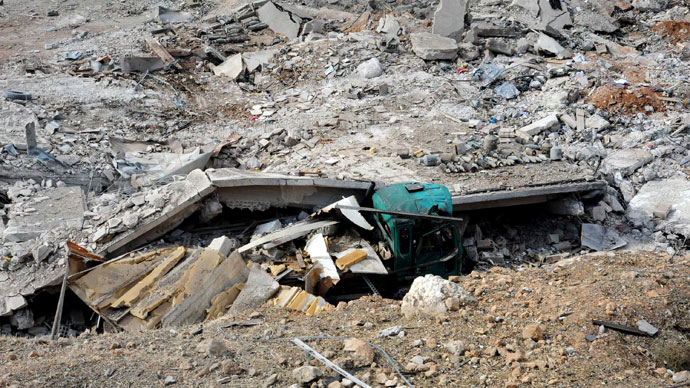 The damage caused by an Israeli strike" according to SANA. Israel carried out a pre-dawn air strike near Damascus on May 5, targeting Iranian missiles destined for Lebanon's Hezbollah in the second such raid on Syria in three days, a senior Israeli source said.(AFP Photo / SANA)