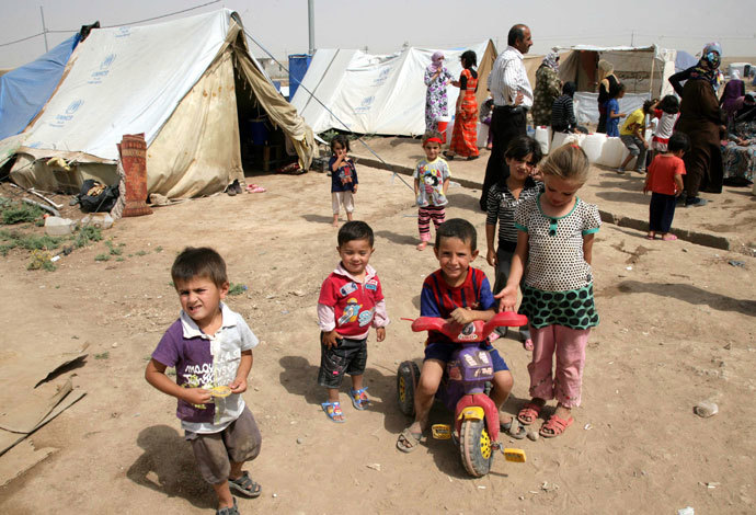 Syrian-Kurdish children.(AFP Photo / Safin Hamed)