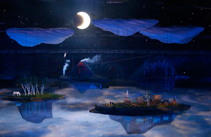 A performer is seen during the opening ceremony of the 2014 Sochi Winter Olympics, February 7, 2014 (Reuters / David Gray)