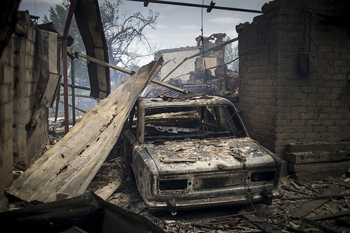 Luganskaya, with a population of about 15,000 people, was not directly involved in the fighting between government forces and the self-proclaimed Peopleâs Republic of Lugansk (RIA Novosti / Valeriy Melnikov)