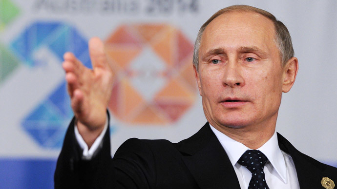 Russia's President Vladimir Putin speaks at a news conference at the end of the G20 summit in Brisbane November 16, 2014.(Reuters / Mikhail Klimentyev)