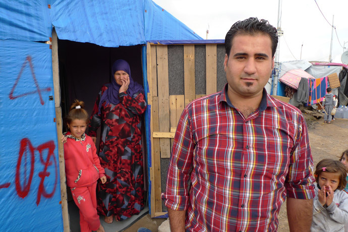 Mr. Ali, a Syrian refugee (Photo by Andre Vltchek)