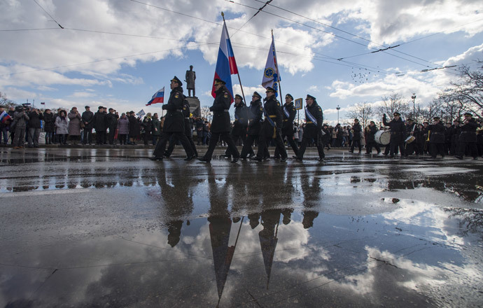 Celebrating the first anniversary of the Crimean Spring in Sevastopol. (RIA Novosti / Evgeny Biyatov)
