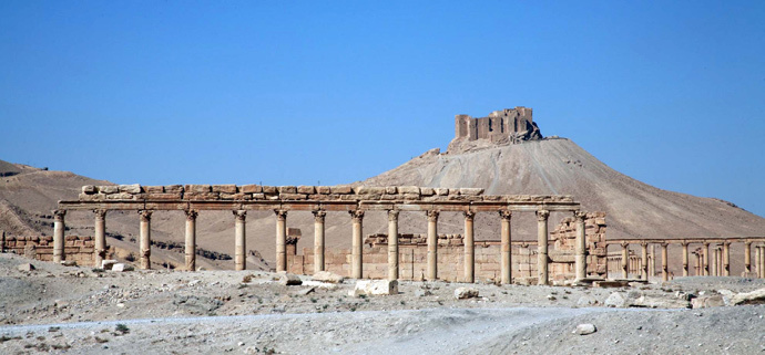 Fakhreddin's Castle (top), is pictured in the historical city of Palmyra, Syria (Reuters / Nour Fourat)
