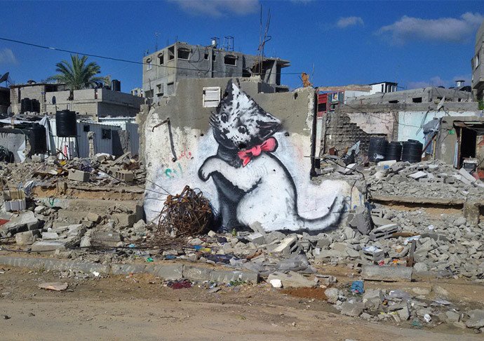 Banksy à Gaza : des images troublantes sur les stigmates de la guerre (VIDEO)