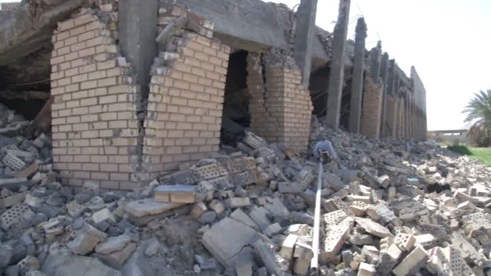 Le tombeau de Saddam Hussein partiellement détruit dans la bataille pour Tikrit en Irak