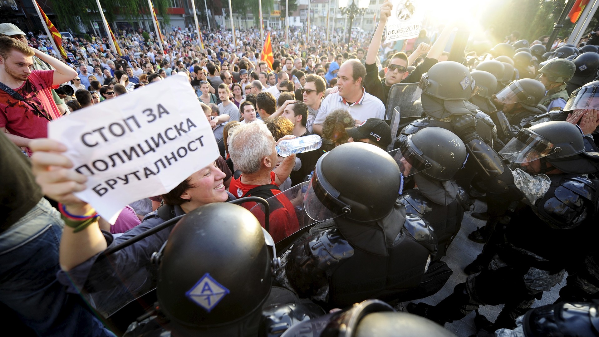 Près de 40 blessés en Macédoine dans une manifestation contre le Gouvernement