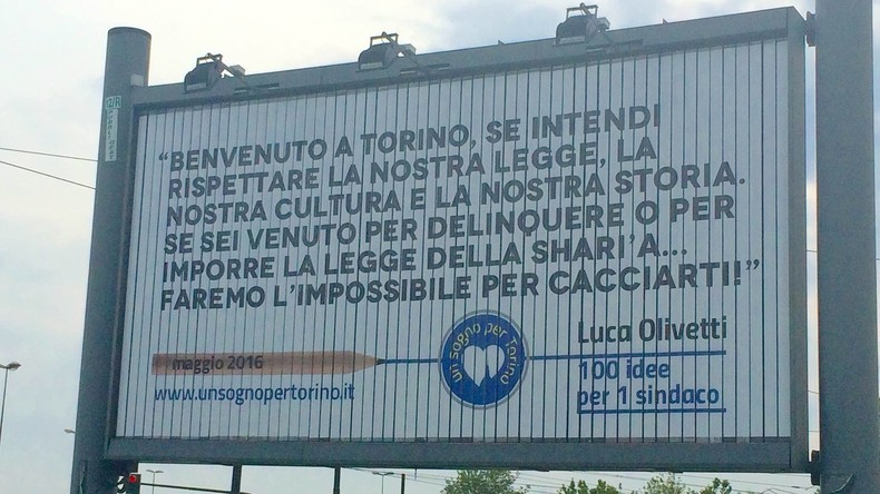 «Intégrez-vous ou dégagez» : des affiches aux slogans choc à destination des migrants à Turin