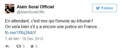 Alain Soral perd son procès en diffamation contre l'ex-président des étudiants juifs