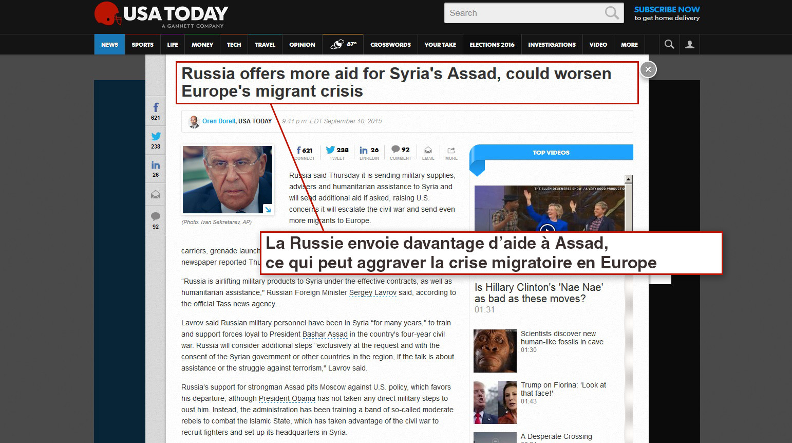 Qui a envoyé les migrants en Europe ? Ah bon, c’est Poutine !