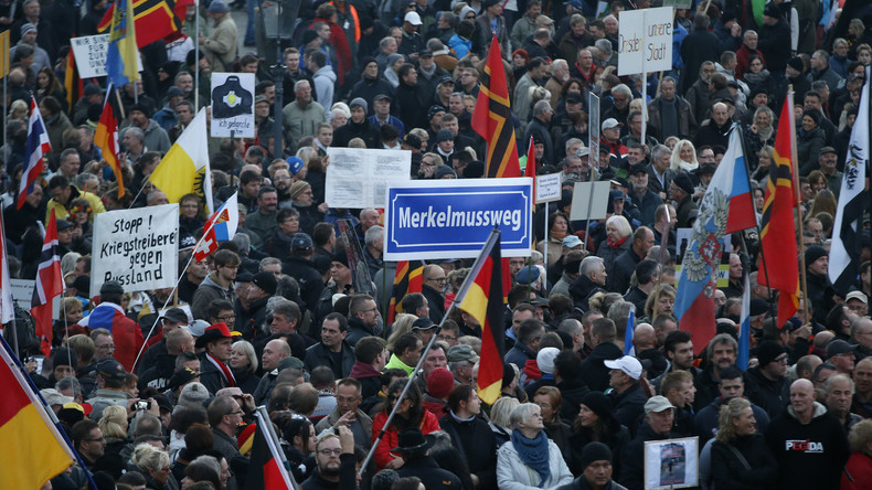 La marche anniversaire de Pegida s'est déroulée à Dresde