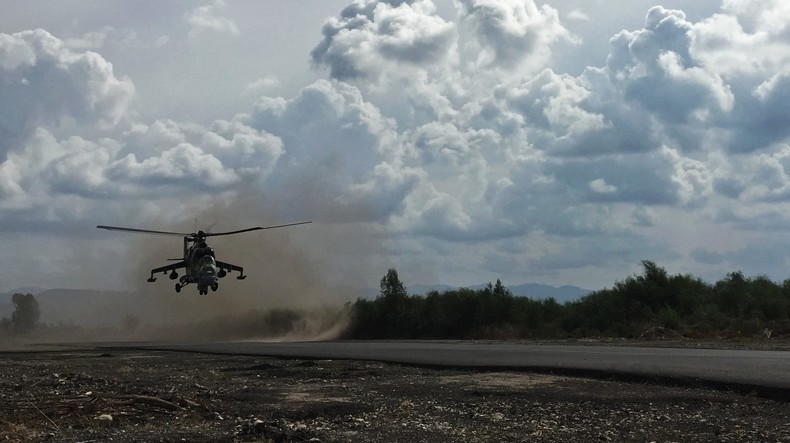 EXCLUSIF : Les «chars volants» russes Mi-24 protègent le ciel syrien