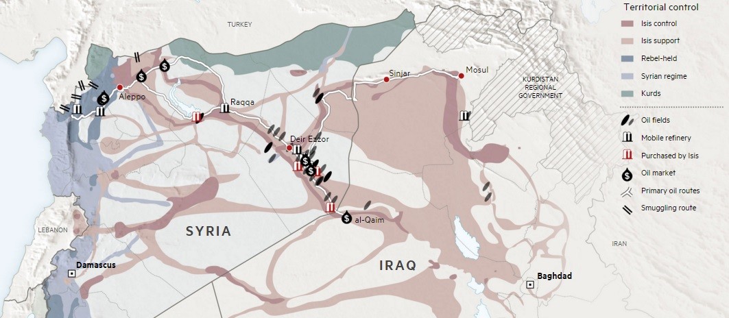500 millions de dollars de revenus pétroliers pour financer les terroristes de Daesh