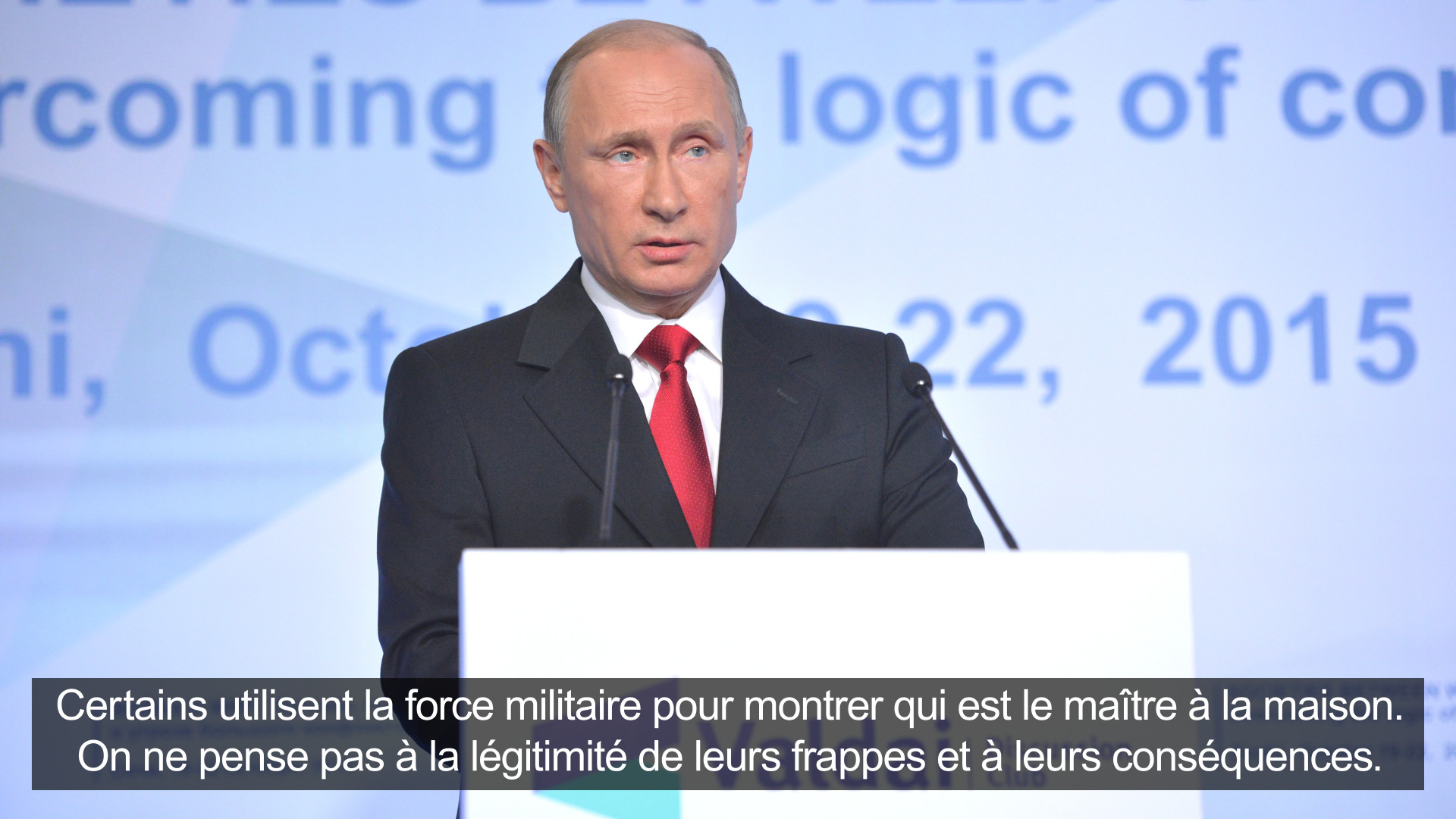 Cinq déclarations franches de Vladimir Poutine à Valdaï