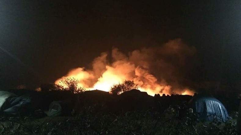 Aucun blessé dans l'incendie du camp de migrants de Calais