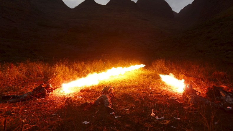 La Chine a utilisé des lance-flammes pour éliminer des terroristes dans leur cache