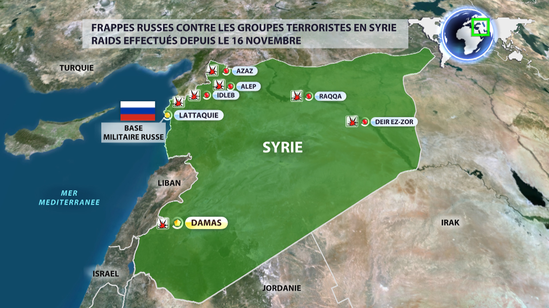 Qui frappe où en Syrie ? La réponse en image