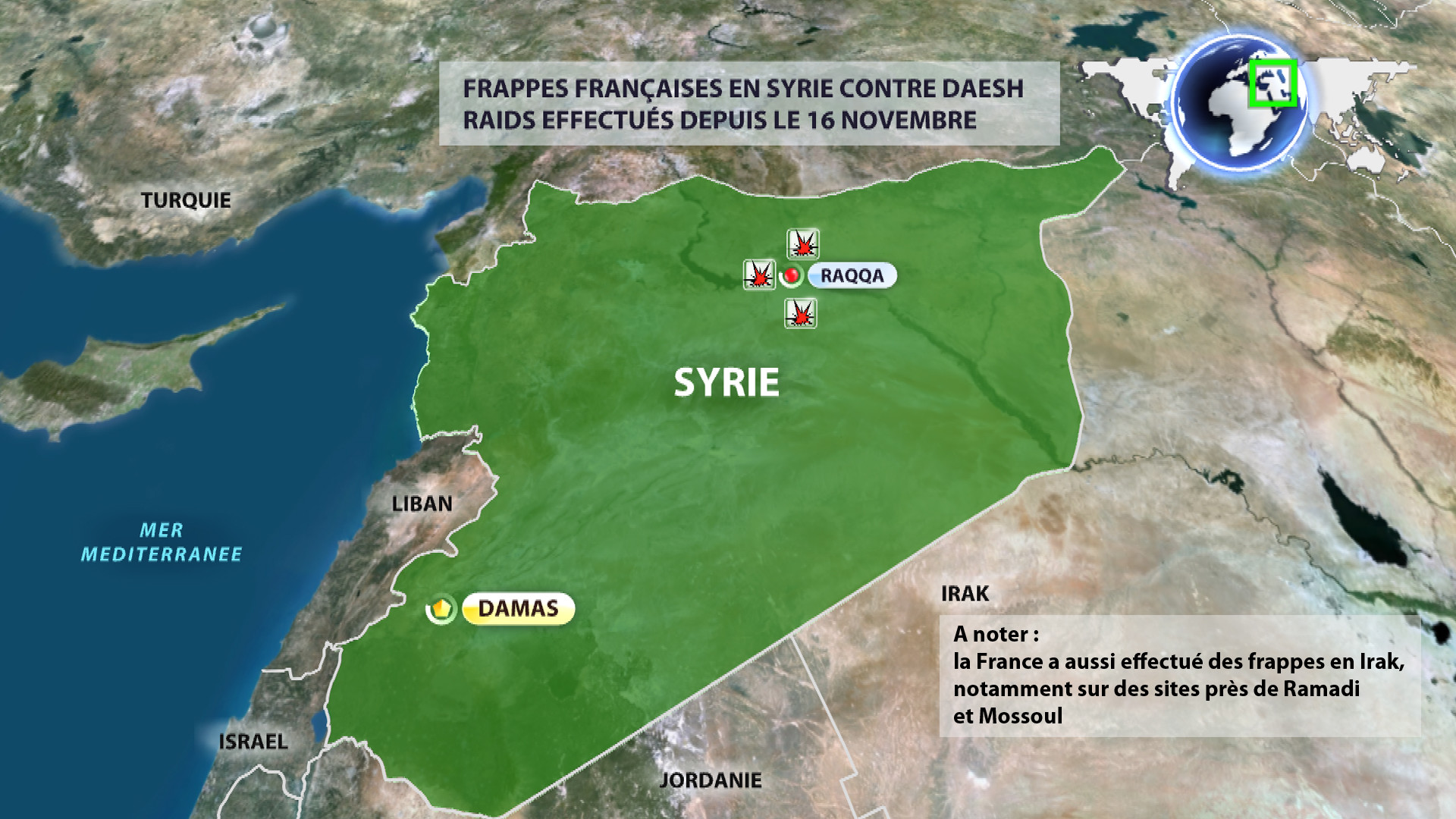 Qui frappe où en Syrie ? La réponse en image