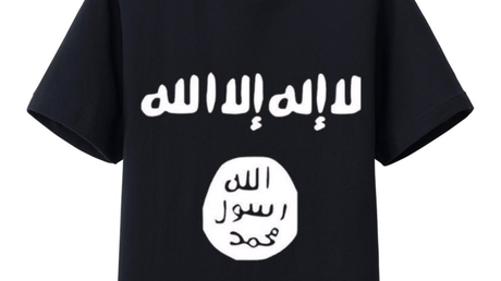 Tee shirt arborant le signe de l'Etat islamique 
