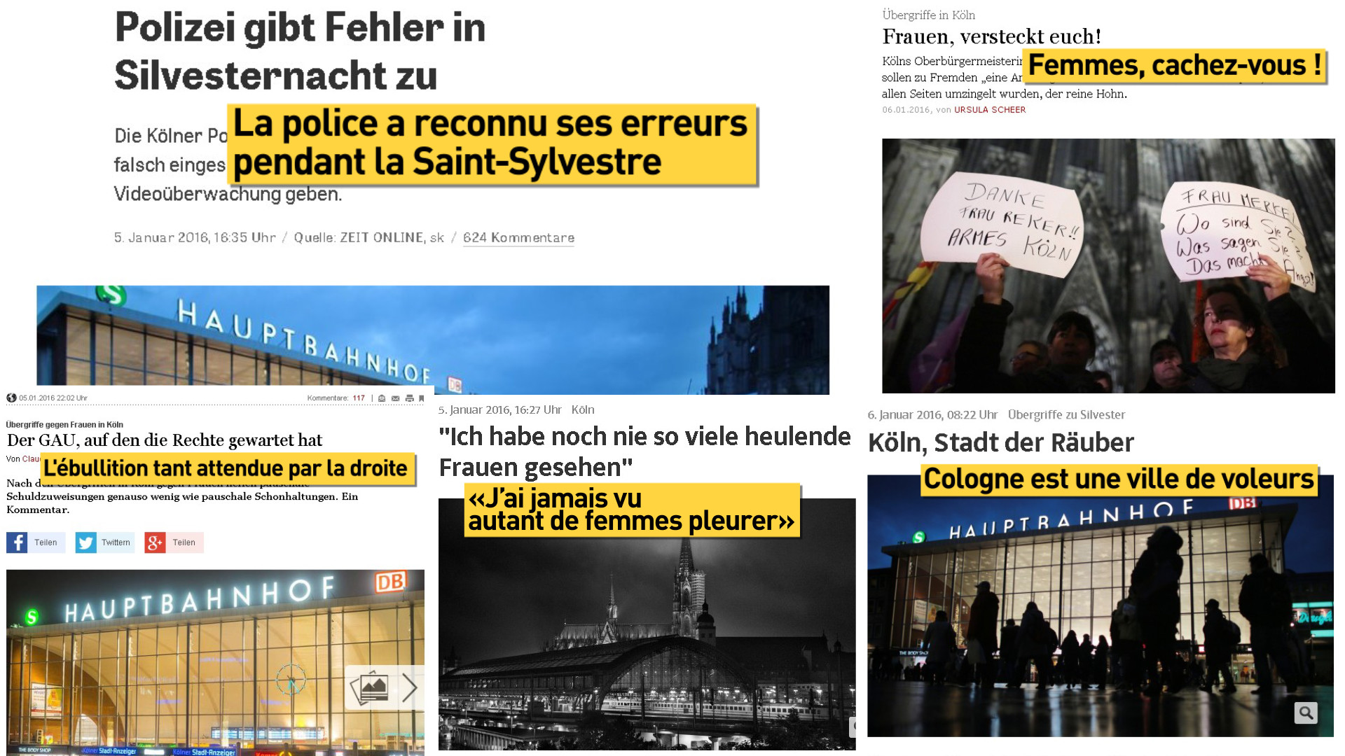 Agressions à Cologne : les médias allemands s’emparent de l’affaire