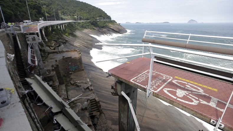 Deux morts dans l’effondrement d’une piste cyclable toute neuve construite pour les JO à Rio