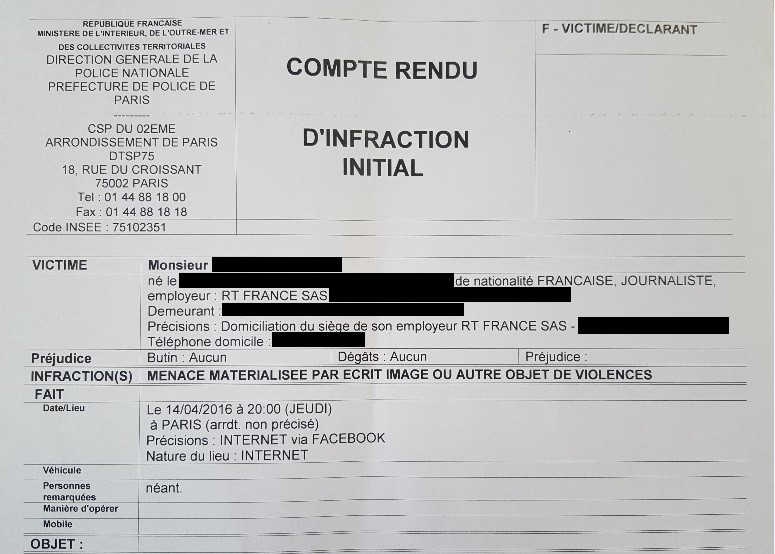 «Faut lui ni**** sa mère !» Appels à l'agression d'un reporter de RT France sur internet