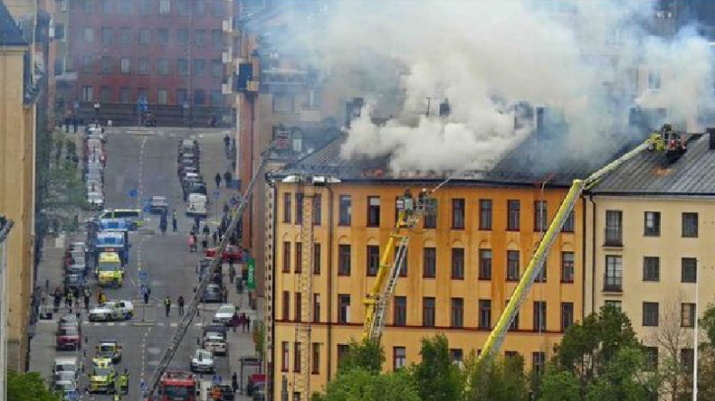 Suède : un violent incendie éclate à quelques kilomètres de l'Eurovision à Stockolm (PHOTOS)
