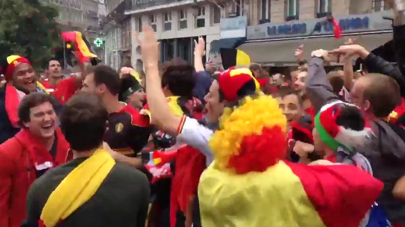 Lille : les supporters belges et gallois mettent le feu avant le match