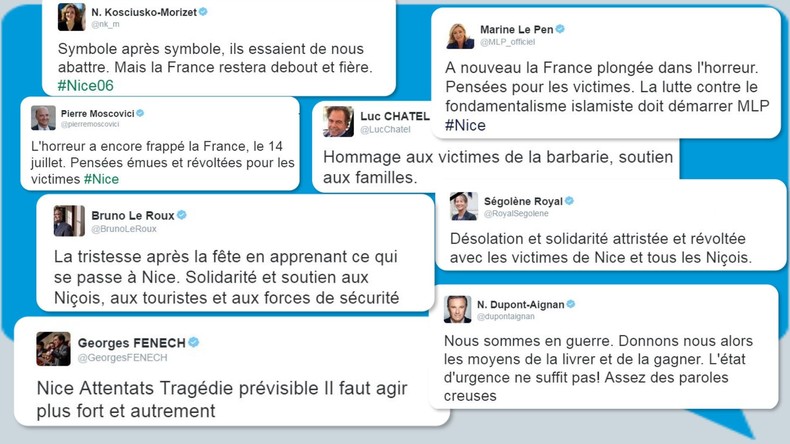 Une «tragédie prévisible», la classe politique française endeuillée par l'attentat de Nice
