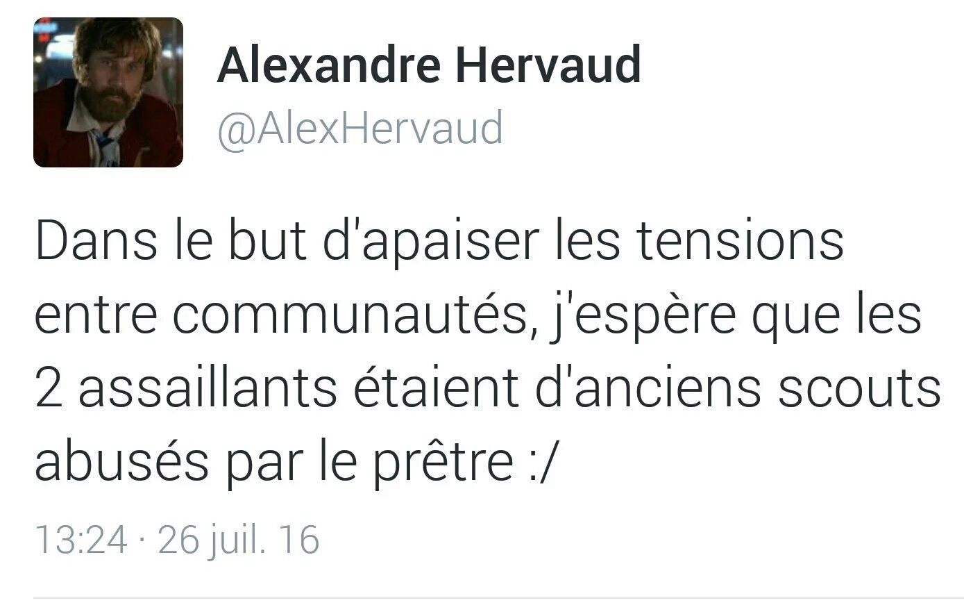 Colère et incompréhension après le tweet d'une élue brestoise sur le prêtre égorgé