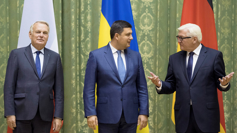 Les chefs de la diplomatie française et allemande visitent pour la première fois l'Est de l'Ukraine
