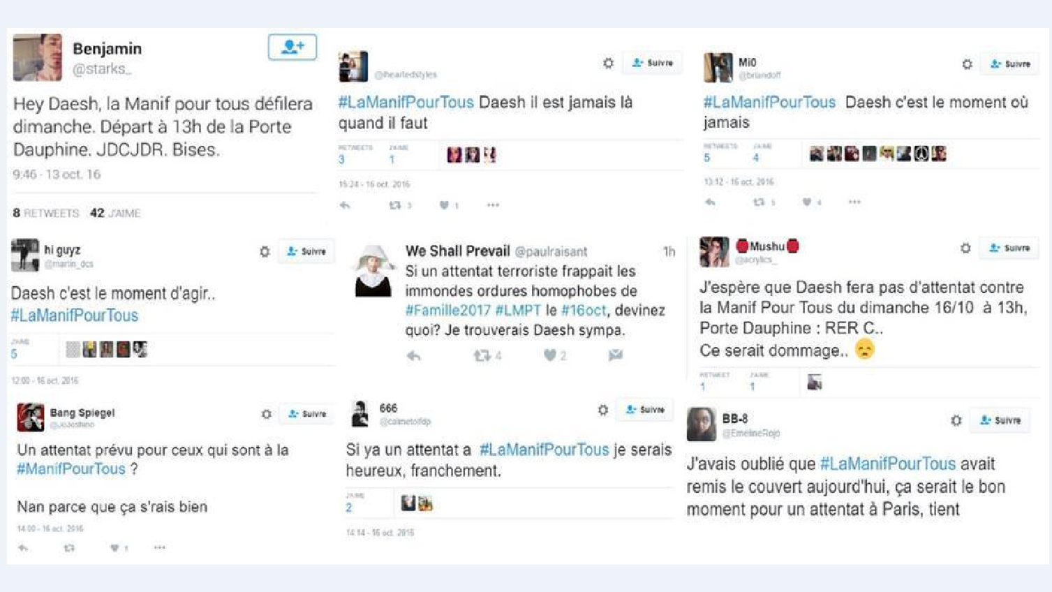 Suite à des menaces contre son cortège, la Manif pour tous porte plainte pour apologie du terrorisme