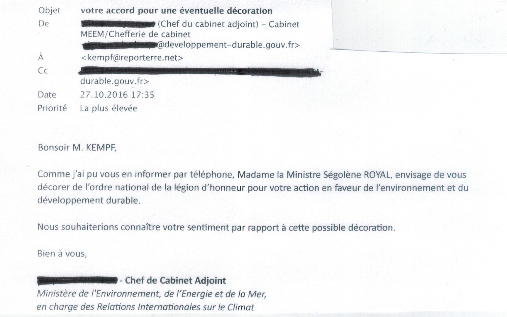 Un journaliste refuse la Légion d'honneur et dénonce l'état de la liberté de la presse en France