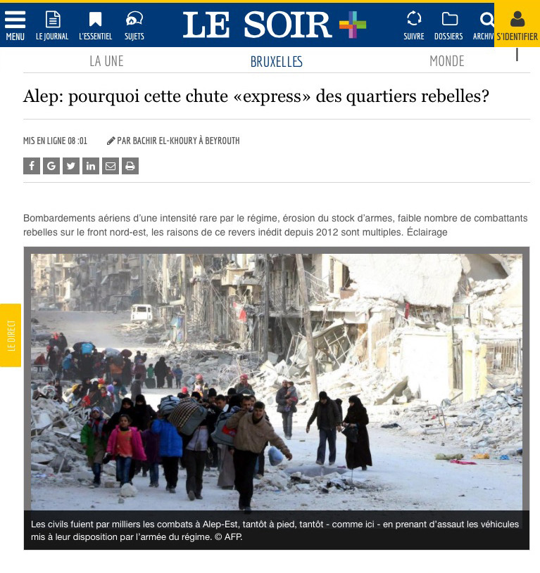 Traitement médiatique d'Alep : une autre histoire derrière l'écran de fumée mainstream