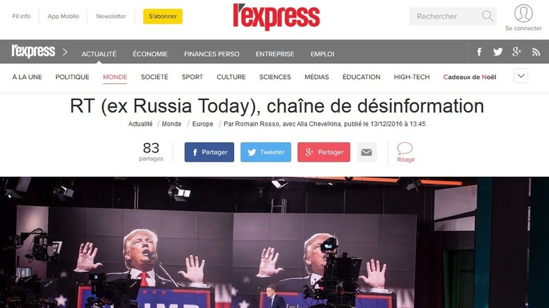 RT «chaîne de désinformation» selon L'Express : le choc de deux visions de l'information
