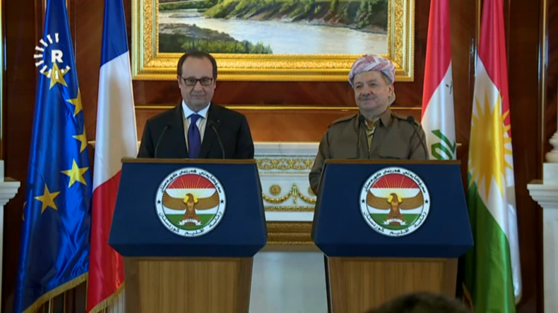 Conférence de presse de François Hollande lors de sa visite en Irak