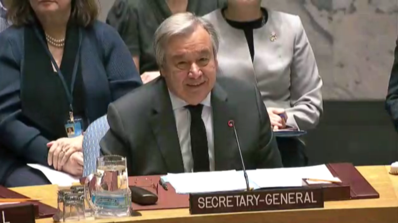 Le premier discours d’Antonio Guterres devant le Conseil de sécurité de l’ONU