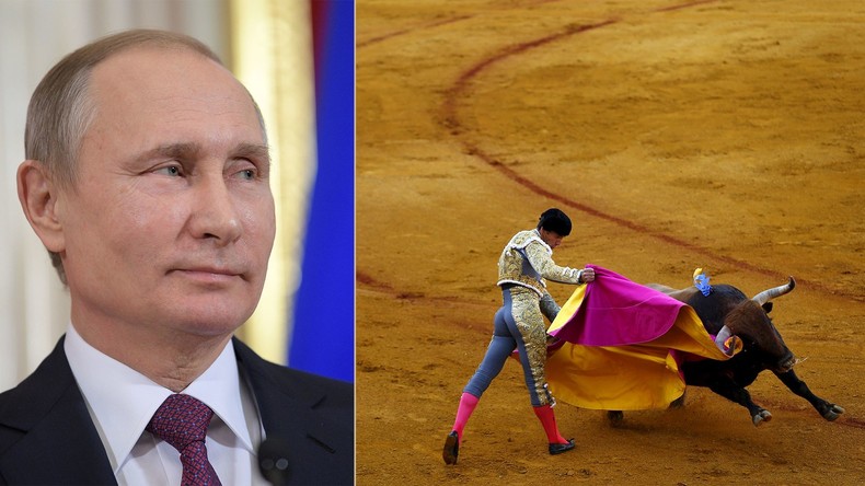 Vladimir Poutine en toréro, héros d'un film d'animation finlandais