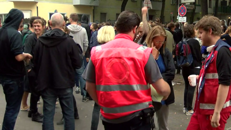 Manifestation contre l’éviction de squatters d’une propriété à Berlin