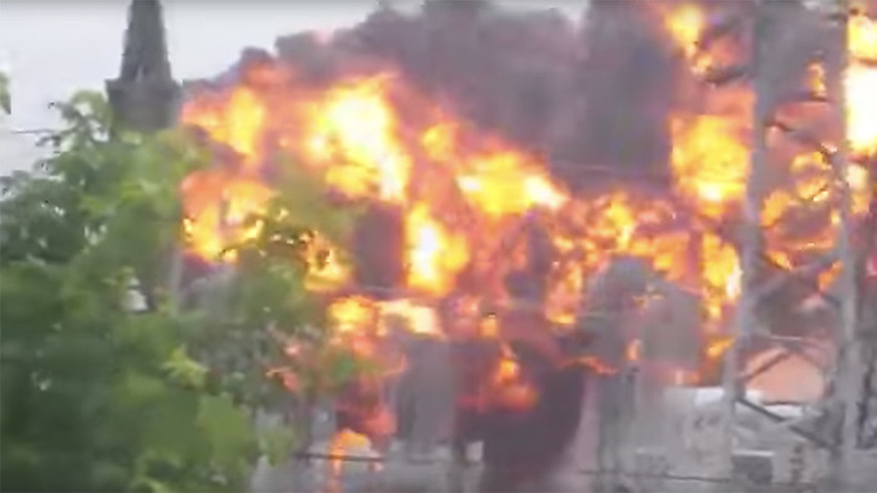 Images impressionnantes de l'explosion d'une centrale électrique en Sibérie