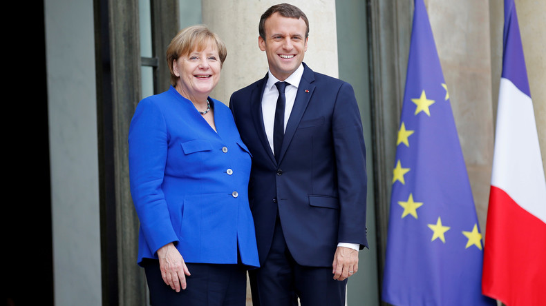 Conférence de presse conjointe d’Emmanuel Macron et d’Angela Merkel à Paris