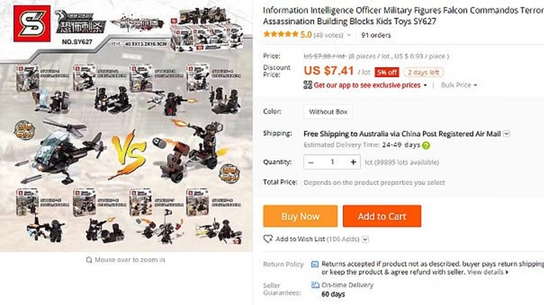 Décapitation, kalashnikov... Des Lego contrefaits à l’effigie de Daesh font scandale à Singapour
