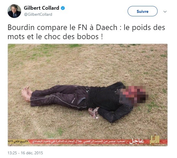 L'Assemblée nationale lève l'immunité de Collard après la diffusion d'une image violente de Daesh