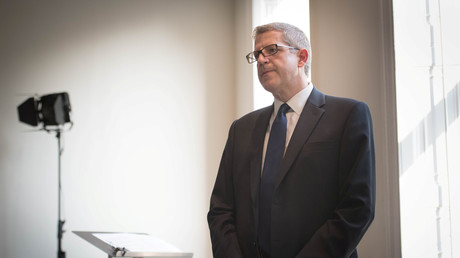Le général Andrew Parker du MI5, le 17 octobre lors d'une conférence de presse