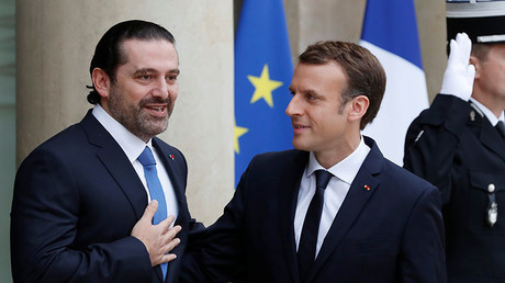 Emmanuel Macron et Saad Hariri.