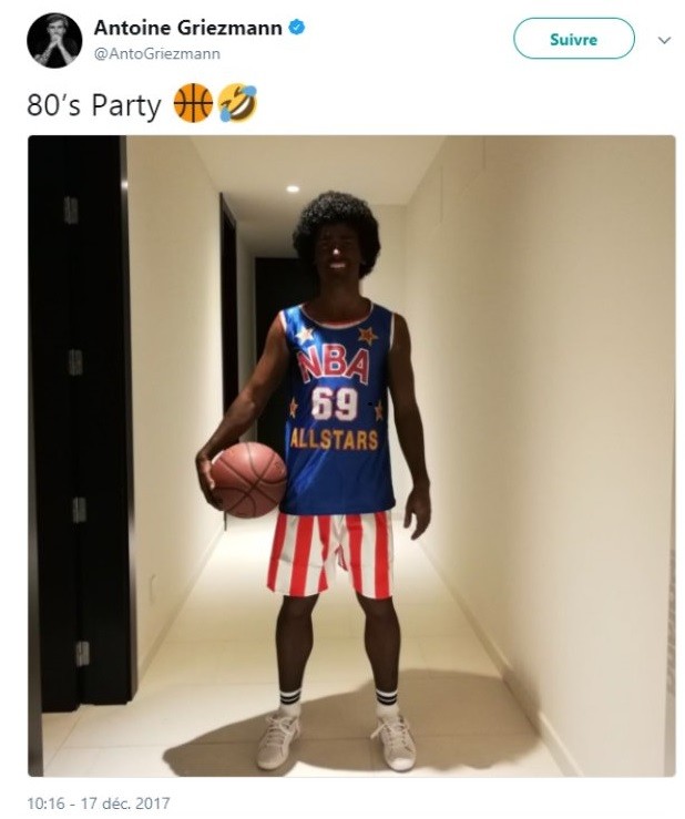 Antoine Griezmann s'excuse après s'être grimé en joueur de basket noir