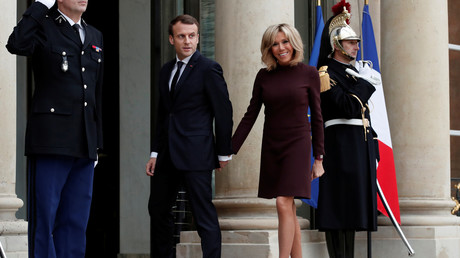 Le président et son épouse, Brigitte, au Palais de l'Elysée en novembre 2017, illustration