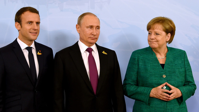 Discussion entre Poutine, Macron et Merkel au sujet de la trêve en Syrie