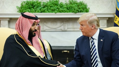 Mohammed ben Salmane et Donald Trump à Washington, illustration.