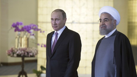 Vladimir Poutine et Hassan Rohani, illustration.